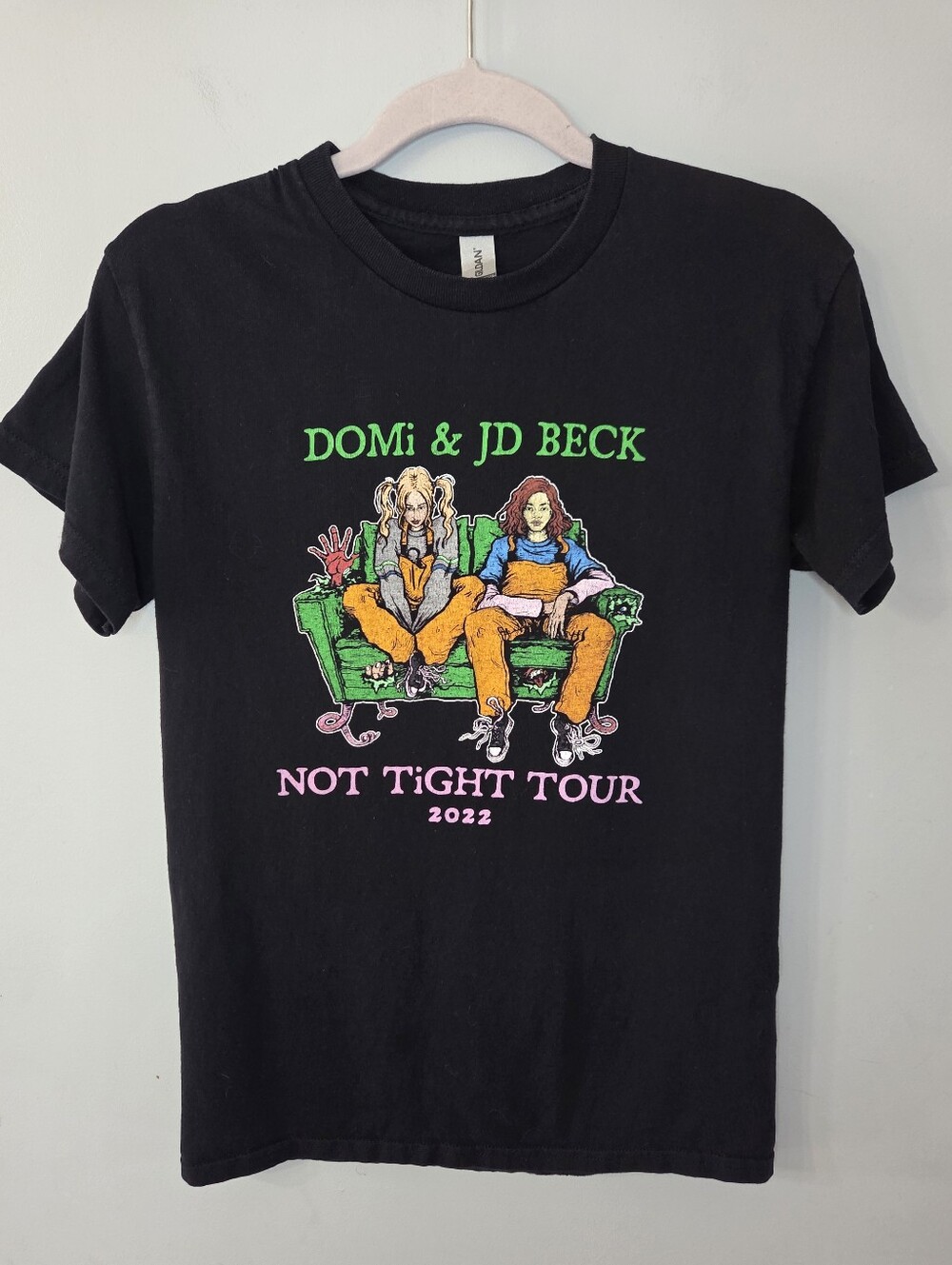 DOMi & JD Beck Not Tight 2022 Tour Tee Jazz Music Mens/Unisex Size Small Rare